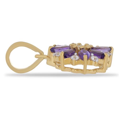 BUY 925 SILVER WITH AFRICAN AMETHYST GEMSTONE PENDANT